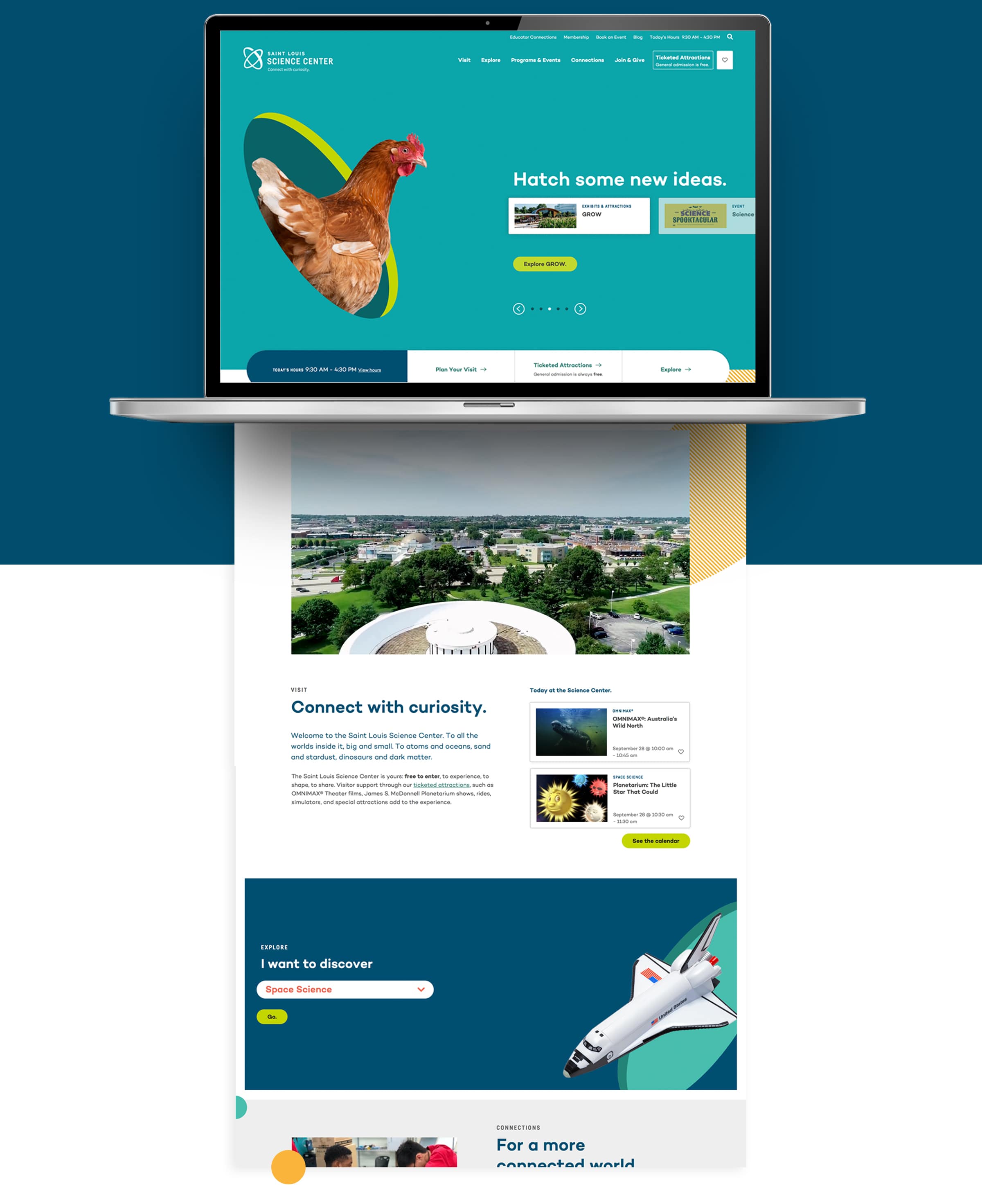 Saint Louis Science Center UX UI Website Design