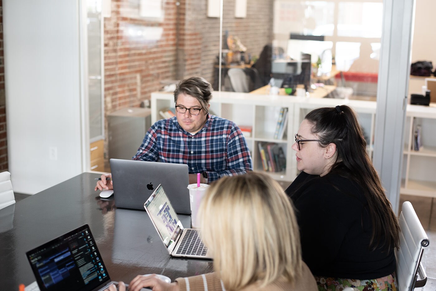 Members of Atomicdust conducting Stakeholder interviews over Zoom as part of the branding process.