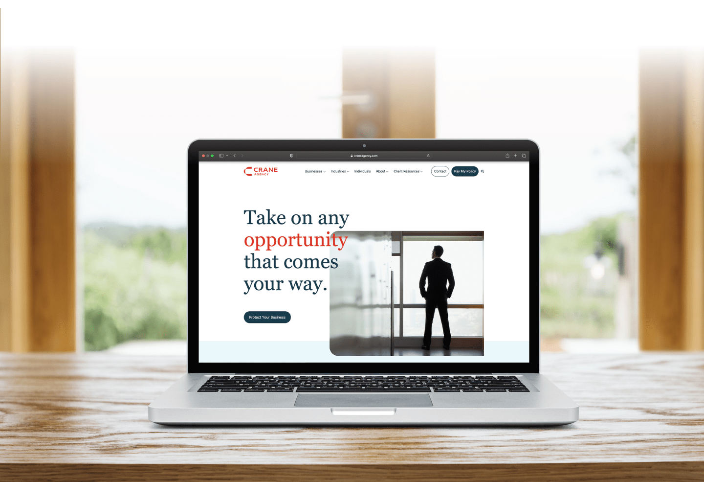 Crane Agency Insurance Website Mockup