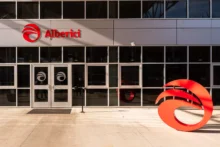A large sign and 3-D production of the Alberici logo bring the brand to life at the company's headquarters