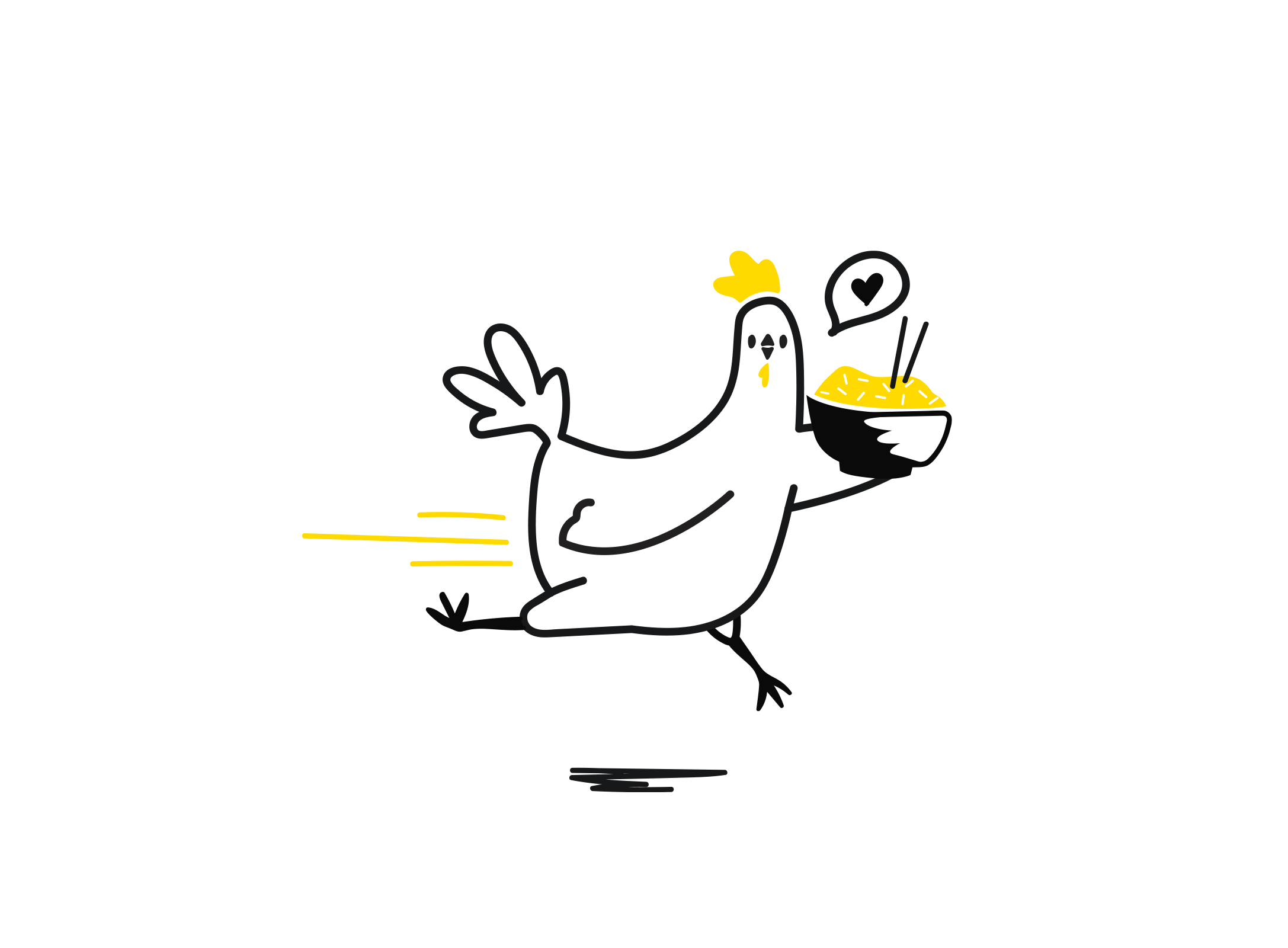 Chicken Meets Rice Branding Animated Chicken