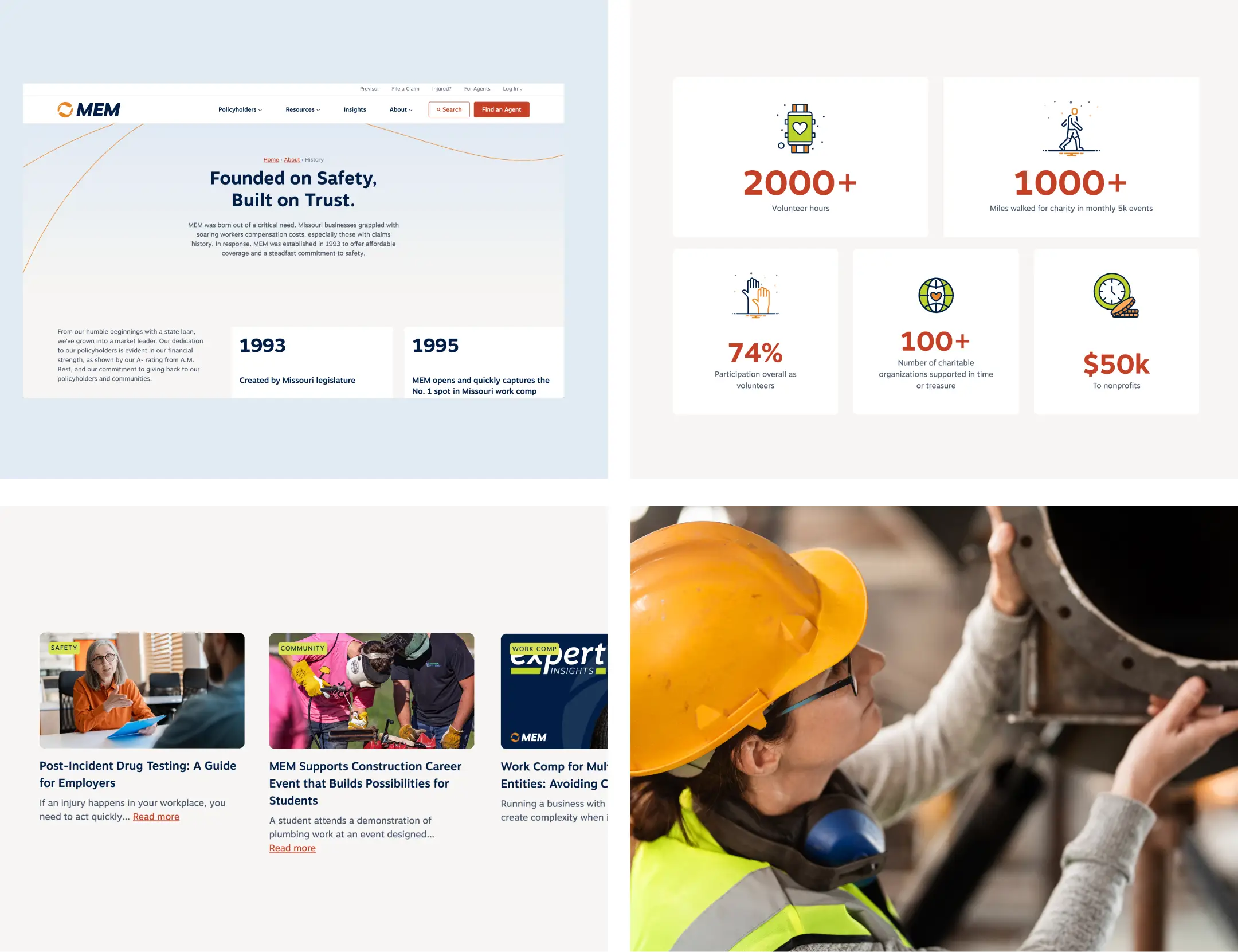Elements promoting resources and statistics from the MEM website